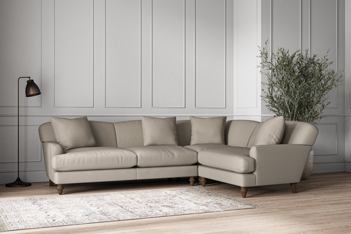 Deni Large Right Hand Corner Sofa - Recycled Cotton Flax