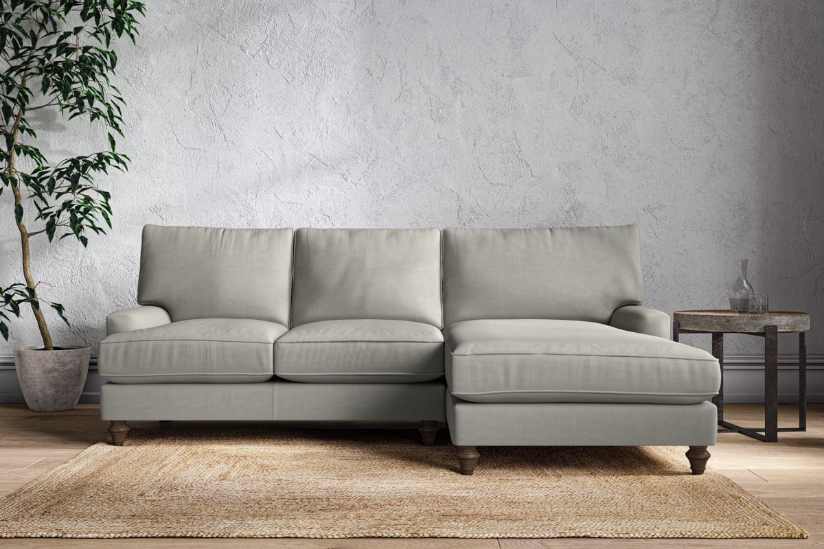 Marri Large Right Hand Chaise Sofa - Brera Linen Smoke