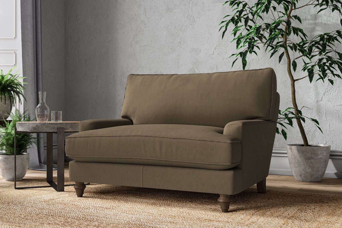 Marri Love Seat - Brera Linen Chestnut