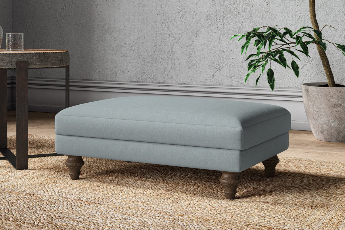 Marri Medium Footstool - Recycled Cotton Horizon