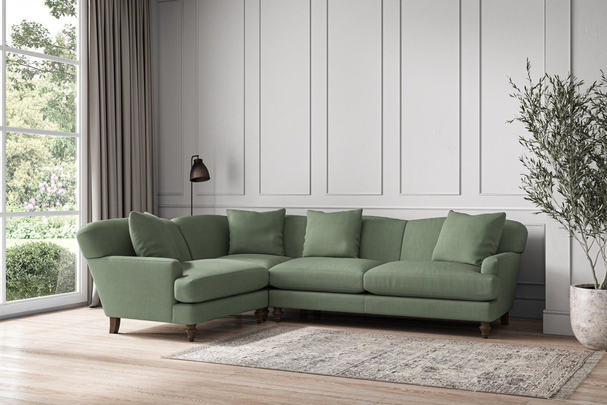 Deni Large Left Hand Corner Sofa - Brera Linen Jade