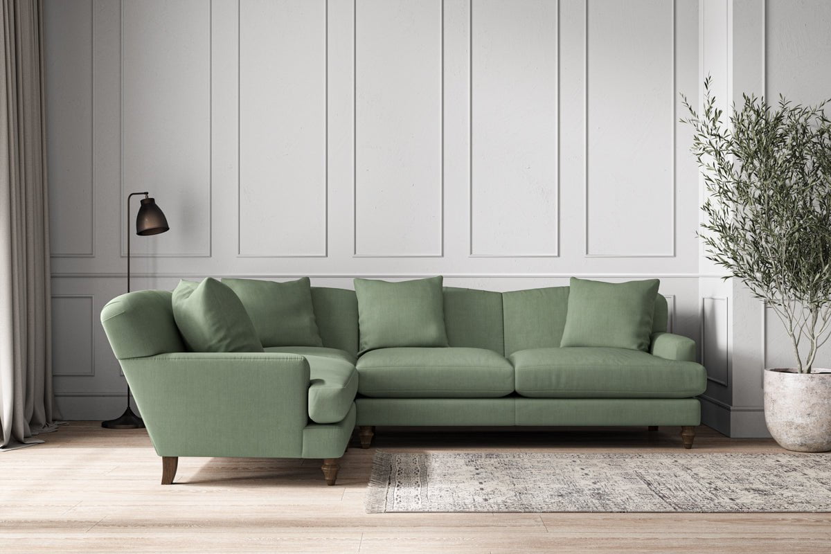 Deni Large Left Hand Corner Sofa - Brera Linen Jade