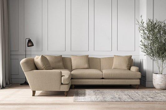 Deni Large Left Hand Corner Sofa - Brera Linen Pebble