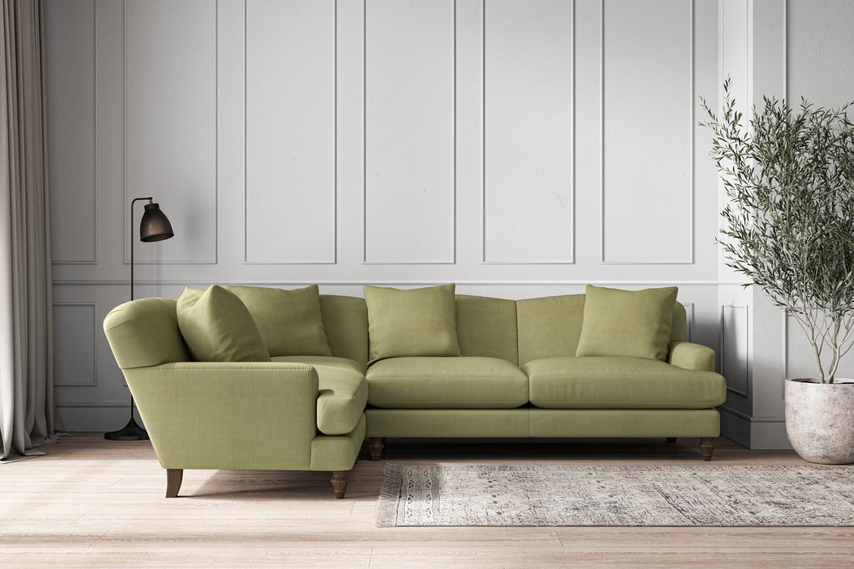 Deni Large Left Hand Corner Sofa - Brera Linen Sage