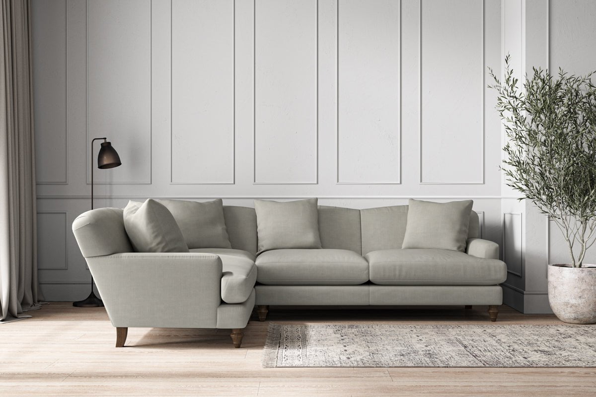 Deni Large Left Hand Corner Sofa - Brera Linen Smoke