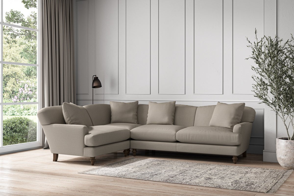 Deni Large Left Hand Corner Sofa - Recycled Cotton Flax