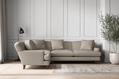 Deni Large Left Hand Corner Sofa - Recycled Cotton Flax