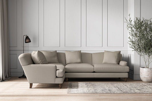 Deni Large Left Hand Corner Sofa - Recycled Cotton Flax