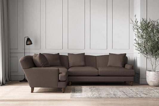 Deni Large Left Hand Corner Sofa - Recycled Cotton Mocha