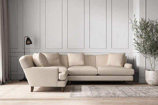 Deni Large Left Hand Corner Sofa - Recycled Cotton Natural