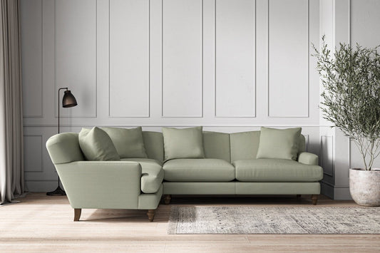 Deni Large Left Hand Corner Sofa - Recycled Cotton Seaspray