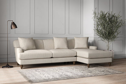 Deni Large Right Hand Chaise Sofa - Brera Linen Natural