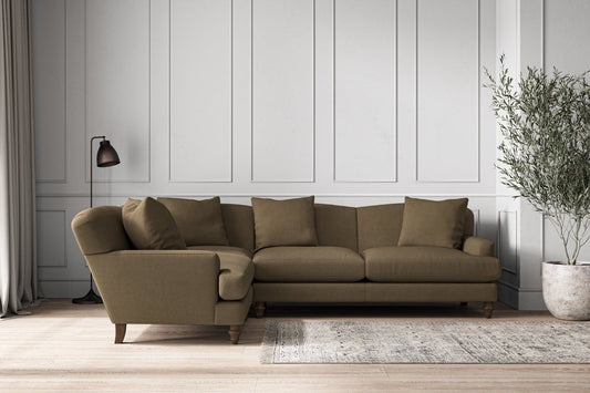 Deni Large Right Hand Corner Sofa - Brera Linen Chestnut