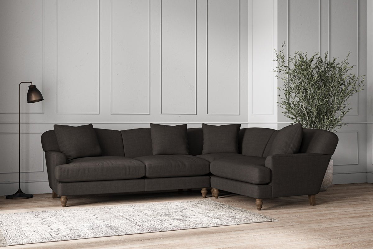 Deni Large Right Hand Corner Sofa - Brera Linen Espresso