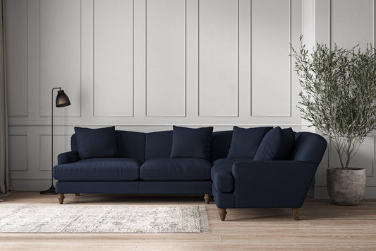 Deni Large Right Hand Corner Sofa - Brera Linen Indigo