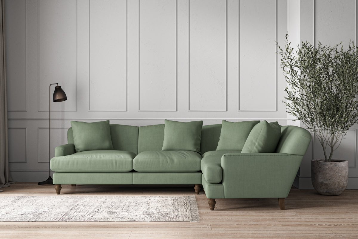 Deni Large Right Hand Corner Sofa - Brera Linen Jade