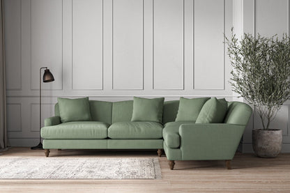 Deni Large Right Hand Corner Sofa - Brera Linen Jade