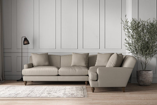 Deni Large Right Hand Corner Sofa - Recycled Cotton Flax