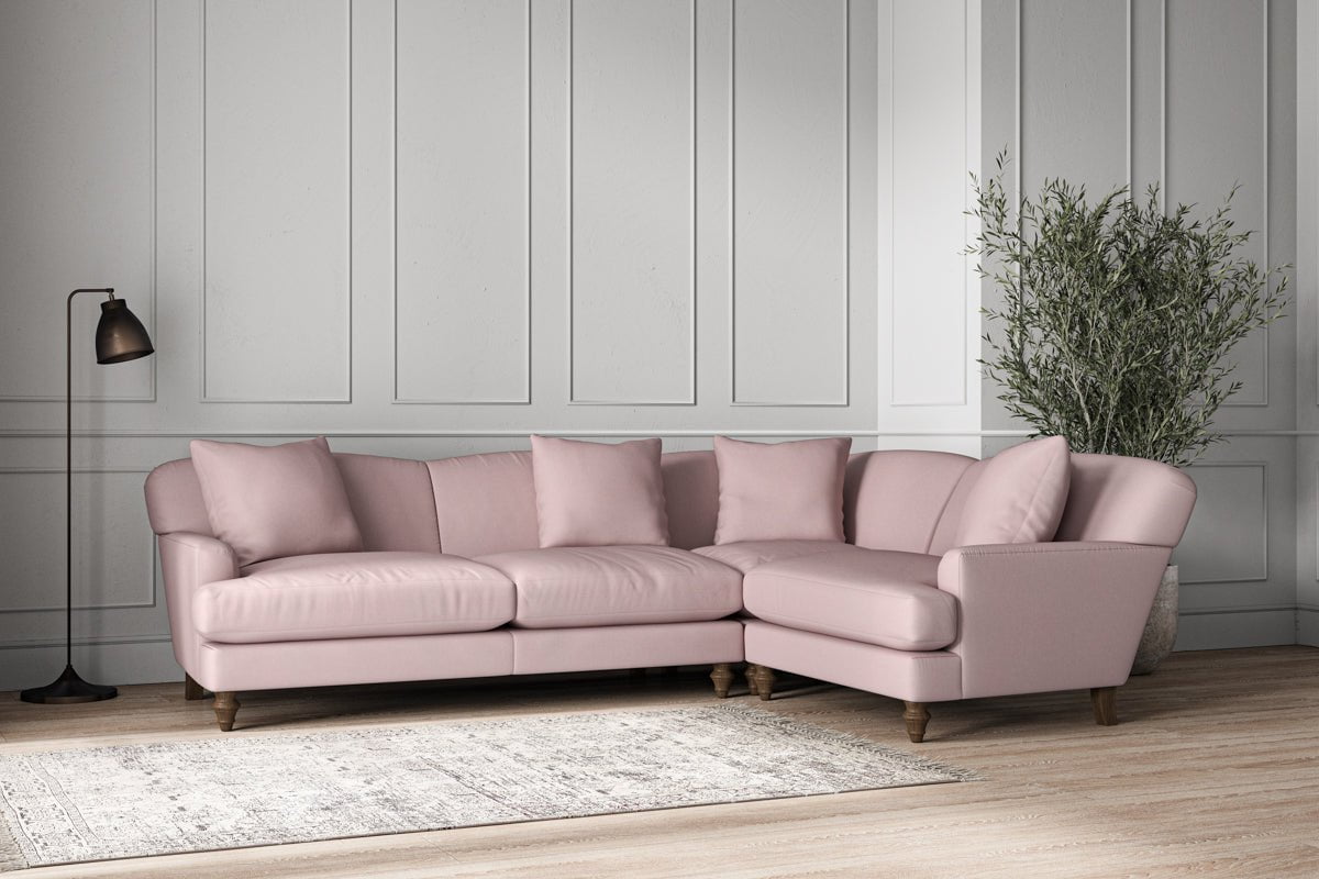 Deni Large Right Hand Corner Sofa - Recycled Cotton Lavender