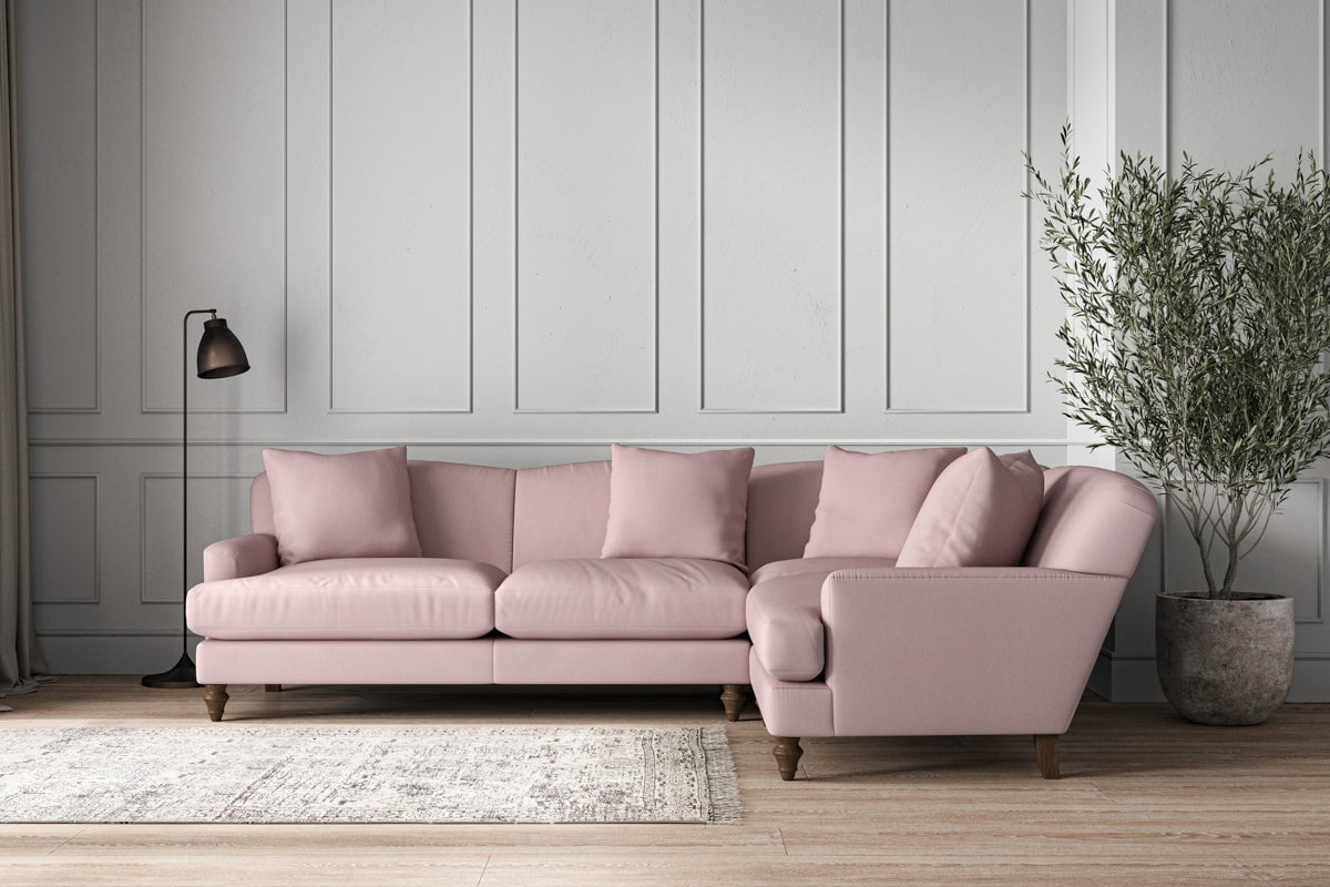 Deni Large Right Hand Corner Sofa - Recycled Cotton Lavender
