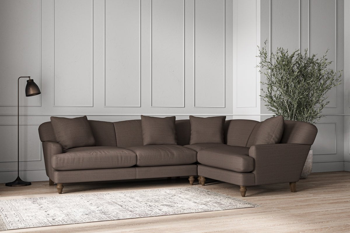 Deni Large Right Hand Corner Sofa - Recycled Cotton Mocha