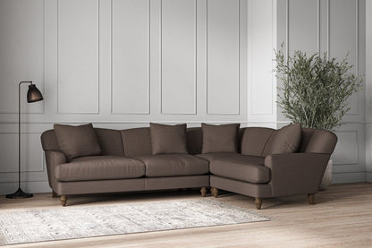Deni Large Right Hand Corner Sofa - Recycled Cotton Mocha