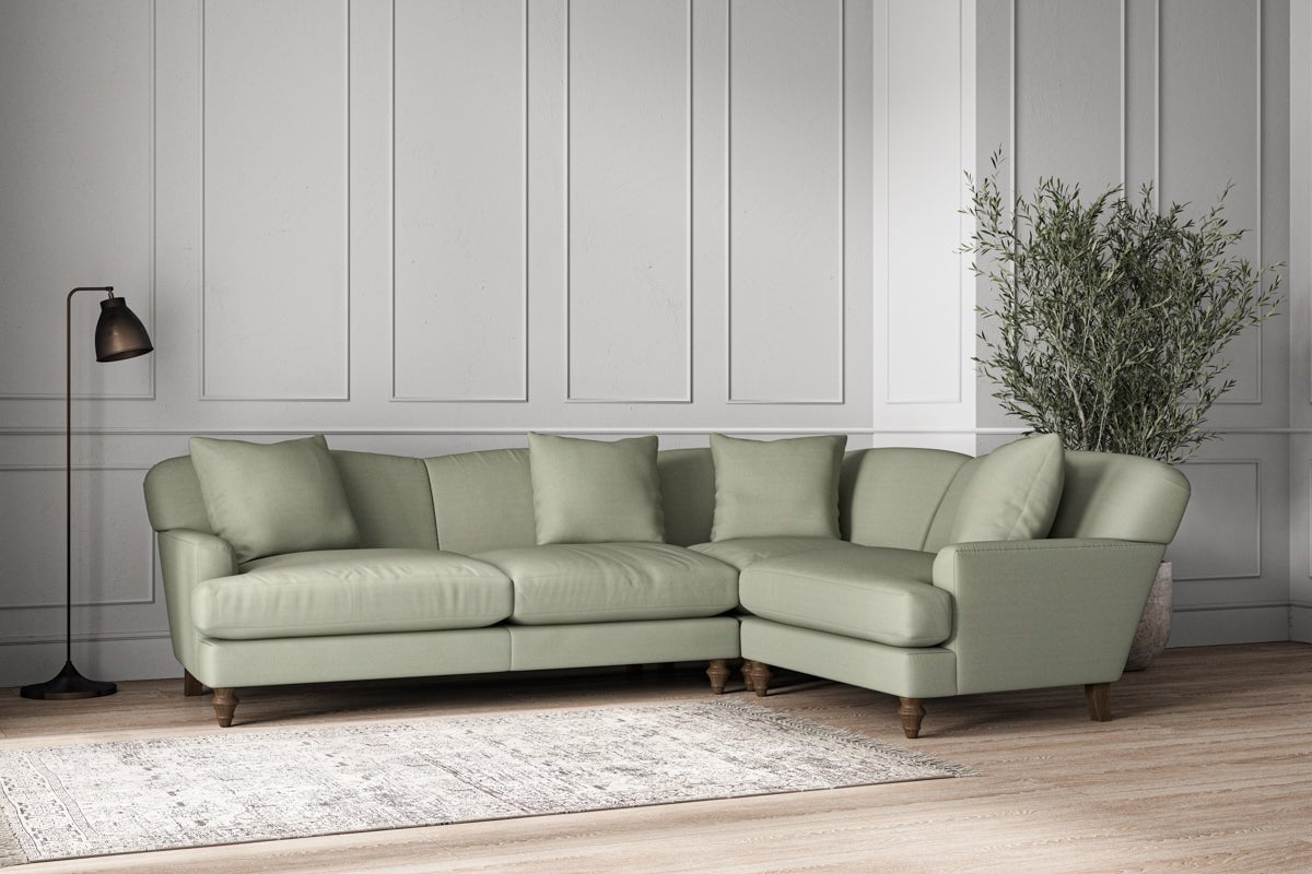 Deni Large Right Hand Corner Sofa - Recycled Cotton Seaspray