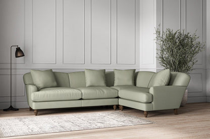 Deni Large Right Hand Corner Sofa - Recycled Cotton Seaspray
