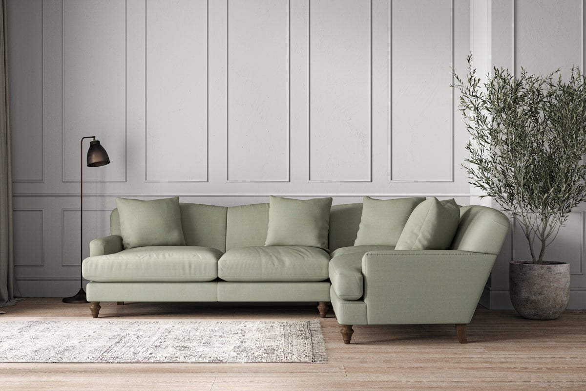 Deni Large Right Hand Corner Sofa - Recycled Cotton Seaspray