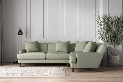 Deni Large Right Hand Corner Sofa - Recycled Cotton Seaspray