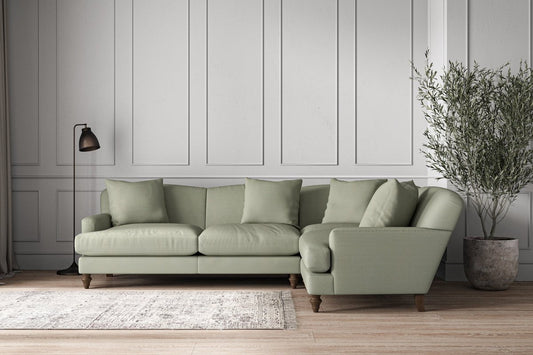 Deni Large Right Hand Corner Sofa - Recycled Cotton Seaspray
