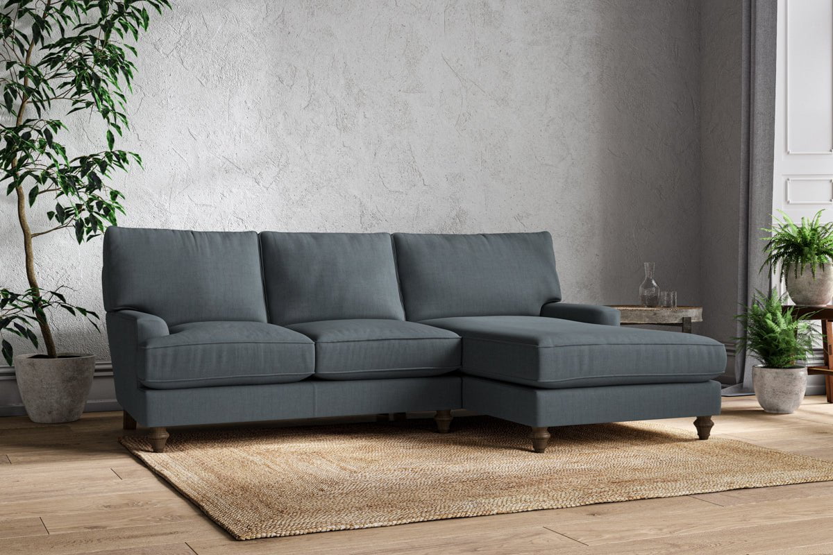 Marri Large Right Hand Chaise Sofa - Brera Linen Dusk