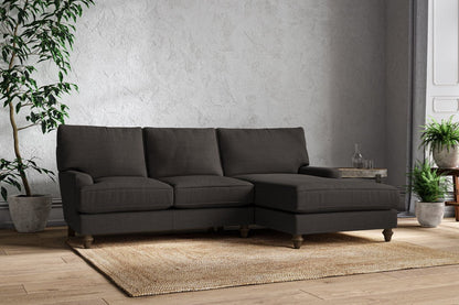 Marri Large Right Hand Chaise Sofa - Brera Linen Espresso