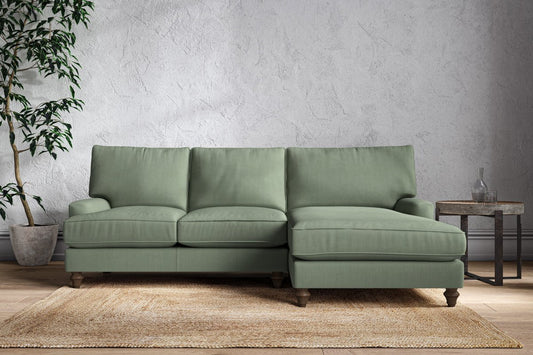 Marri Large Right Hand Chaise Sofa - Brera Linen Jade