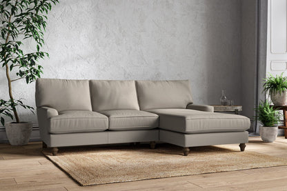 Marri Large Right Hand Chaise Sofa - Recycled Cotton Flax