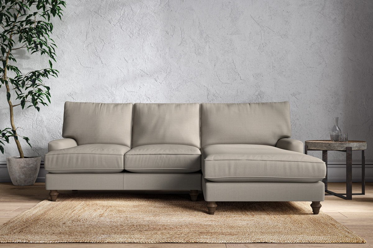 Marri Large Right Hand Chaise Sofa - Recycled Cotton Flax