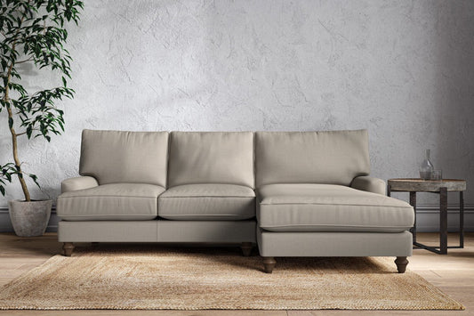Marri Large Right Hand Chaise Sofa - Recycled Cotton Flax