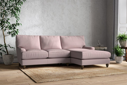 Marri Large Right Hand Chaise Sofa - Recycled Cotton Lavender