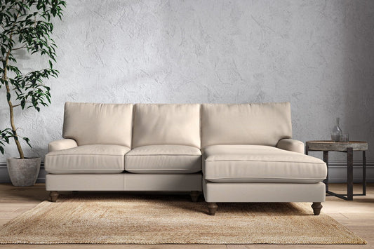 Marri Large Right Hand Chaise Sofa - Recycled Cotton Natural