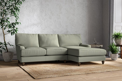 Marri Large Right Hand Chaise Sofa - Recycled Cotton Seaspray