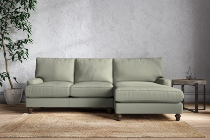 Marri Large Right Hand Chaise Sofa - Recycled Cotton Seaspray