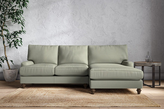 Marri Large Right Hand Chaise Sofa - Recycled Cotton Seaspray