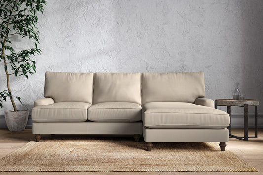 Marri Large Right Hand Chaise Sofa - Recycled Cotton Stone