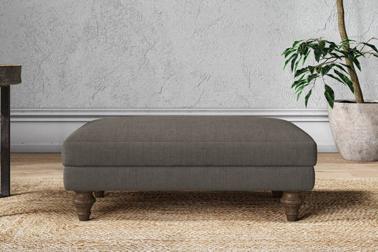 Marri Medium Footstool - Brera Linen Granite