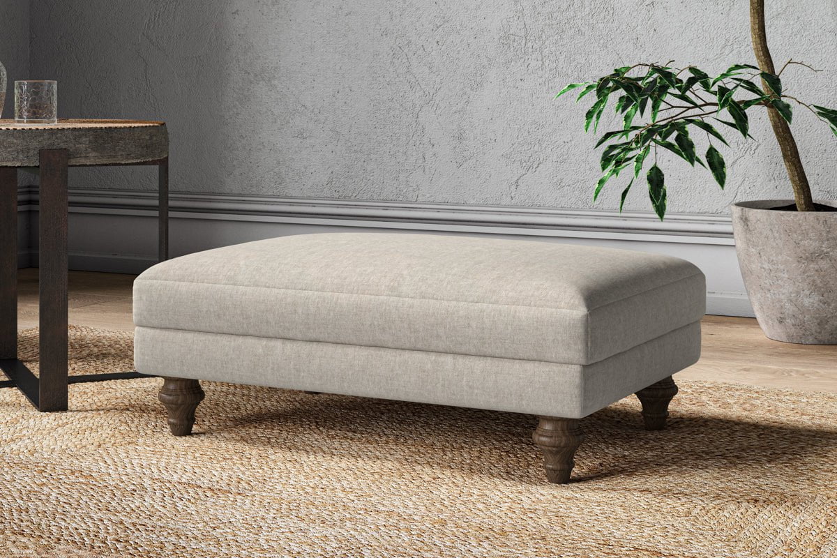 Marri Medium Footstool - Brera Linen Natural