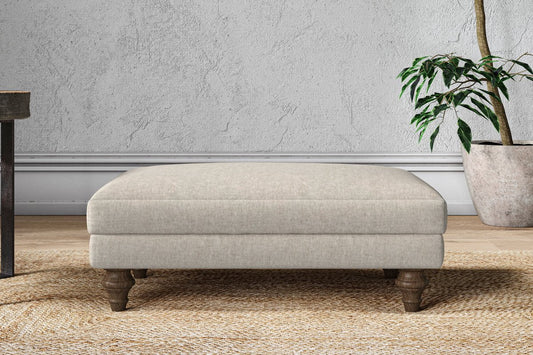 Marri Medium Footstool - Brera Linen Natural