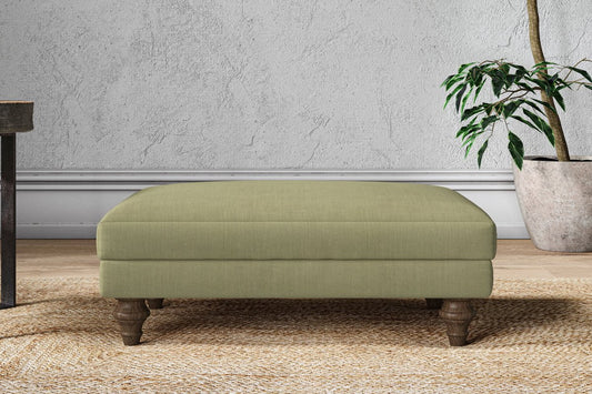 Marri Medium Footstool - Brera Linen Sage