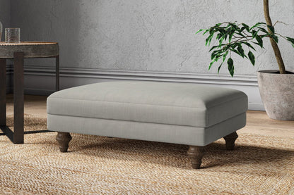Marri Medium Footstool - Brera Linen Smoke