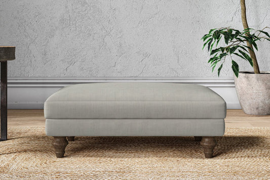 Marri Medium Footstool - Brera Linen Smoke