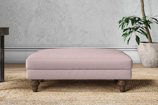 Marri Medium Footstool - Recycled Cotton Lavender